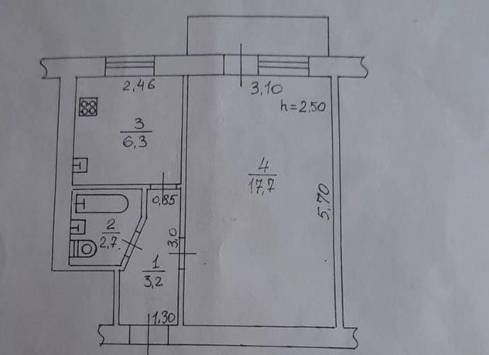 Продається 1к квартира в м. Хрущовка, вул. Космонавтів, р-н Черьомушки Odessa - photo 5