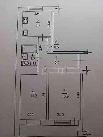 Продаж Квартира 2-кімнатна, 4/9 поверх на Ватутіна Вінниця