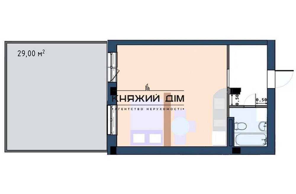 Продаж 1-кімнатної квартири з власною терасою 29 м2 в ЖК Власна квартира. № 21145849 Kiev - photo 9