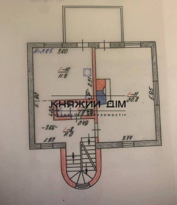 Продаж 3-поверхового цегляного будинку 150 м2, Малютянка, 35 км від центру Києва. № 2211656 Малютянка - фото 18