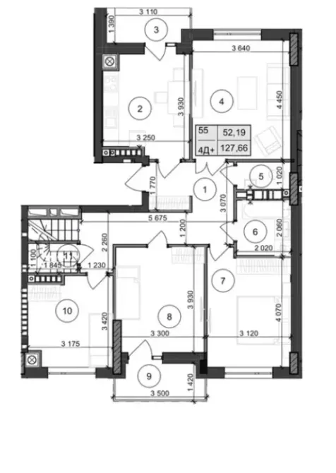For sale 4-room Apartment 127.66 sq.m ЖК Skyfall L'viv - photo 3