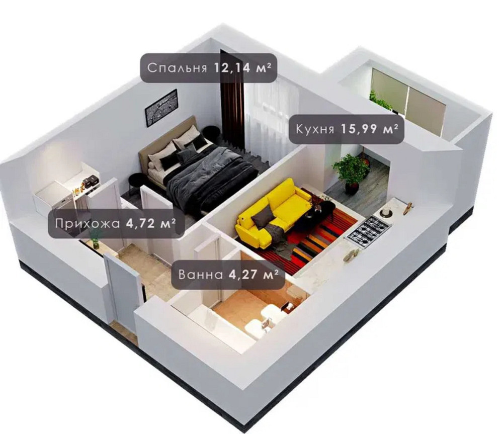 Продаж Квартира 2-кімнатна, 4/9 поверх на вул. Урожайна Ивано-Франковск - изображение 2
