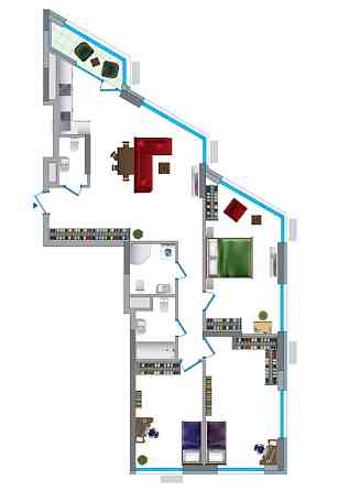 Продаж Квартира 3-кімнатна, 23/25 поверх на Осокорська вул., д. 2а Kiev