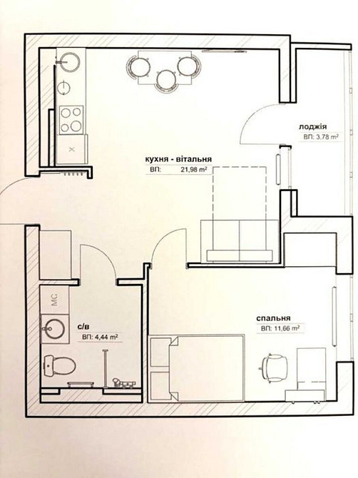 Оренда Квартира 1-кімнатна, 17/24 поверх на Нижньоключова, 14 Київ - фото 16