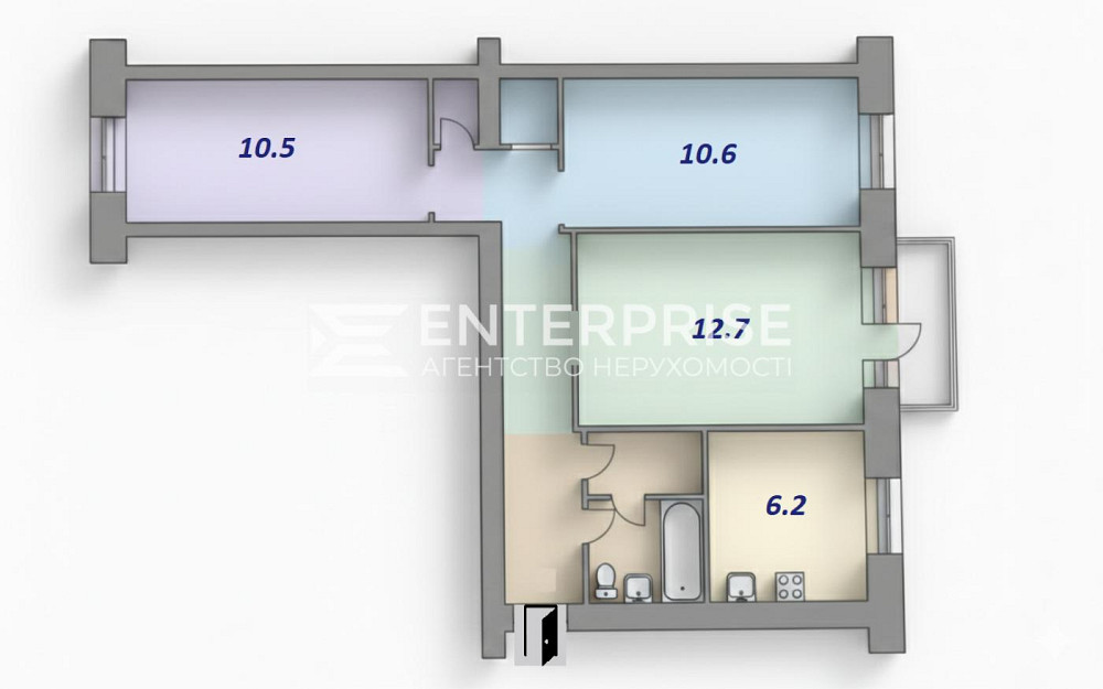 Продаж 3к Квартира 56.1 кв.м Михайла Бойчука вул. Kiev - photo 2