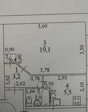 Продаж Квартира 1-кімнатна, 5/5 поверх на Михайла Янгеля вул. (Циалковского) Kirovohrad