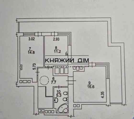 Продаж Квартира 4-кімнатна, 25/26 поверх на Днепровская Набережная Київ
