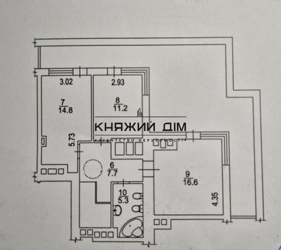 Продаж Квартира 4-кімнатна, 25/26 поверх на Днепровская Набережная Киев - изображение 6