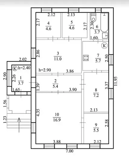 Продаж 1-поверховий Будинок з ділянкою 16.4 сот 68.3 кв.м 5 кімн. на Набережна вулиця, буд. 28 Любимівка (Дніпропетровський район) - фото 12