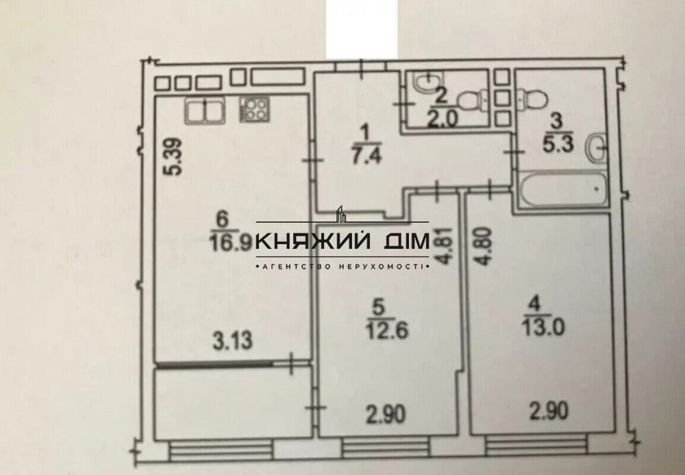 Продаж 2 кімнатної квартири по Дніпровській набережна 18А ЖК Seven 21145498 Київ - фото 20