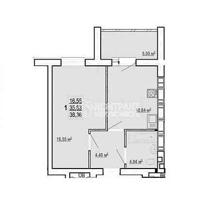 Продаж Квартира 1-кімнатна, 6/9 поверх на вул. Перемоги Харьков