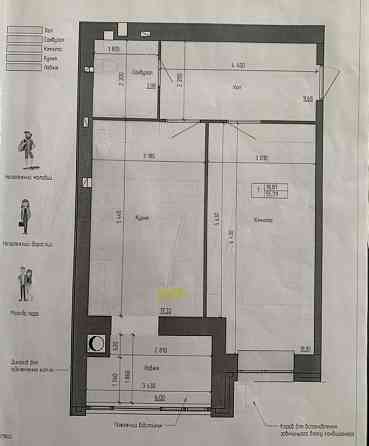 Продаж Квартира 1-кімнатна, 7/14 поверх на Домбровського 3 Zhytomyr