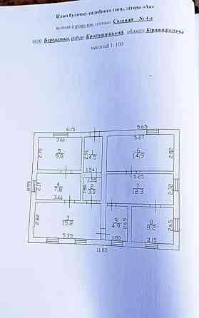 Продаж будинку з участком в с.Бережинка Кропивницький