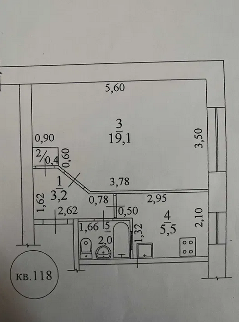 Однокімнатна квартира, Новомиколаївка. Кропивницький - фото 3