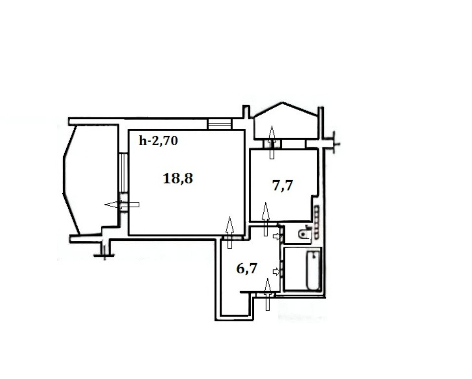 Продаж Квартира 1-кімнатна на ул. Академика Королева, 74а Одеса - фото 9