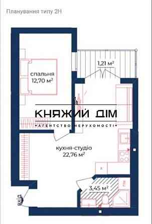 Продаж Квартира 1-кімнатна, 2/5 поверх на Вишневая ул. Київ
