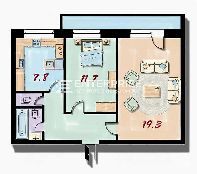Продаж 2к Квартира 51.3 кв.м Братства тарасівців вул. Kiev - photo 2