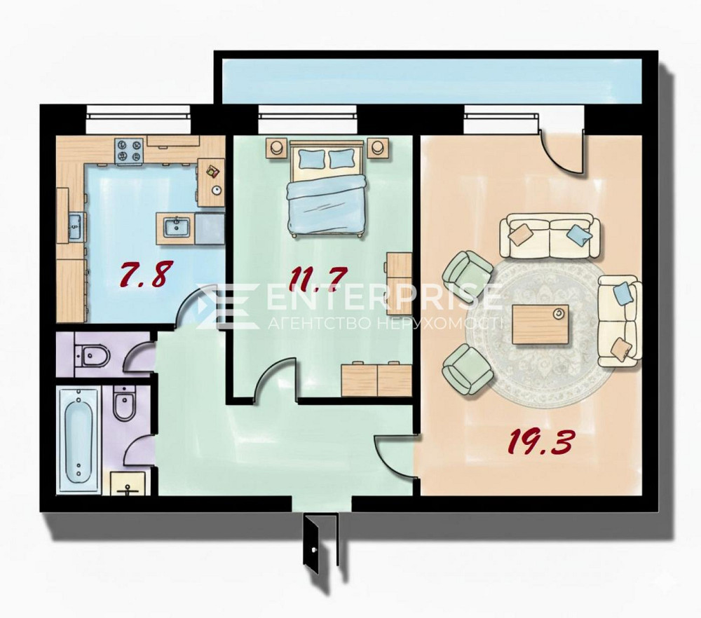 Продаж 2к Квартира 51.3 кв.м Братства тарасівців вул. Київ - фото 2