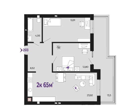 Продаж Квартира 2-кімнатна, 1/5 поверх на вул. 24 Серпня Івано-Франківськ