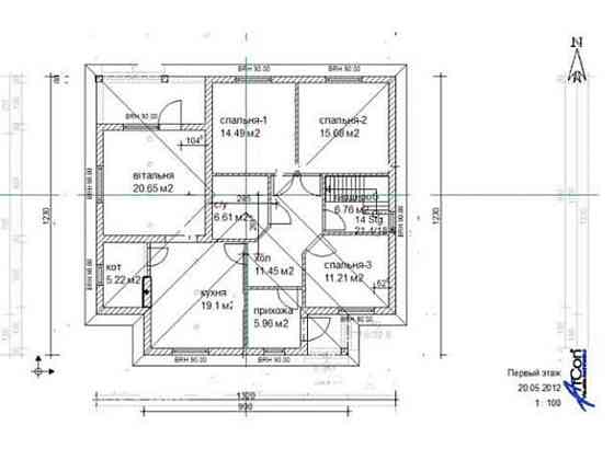 Продаж 1-поверховий Будинок з ділянкою 17.5 сот 179 кв.м   