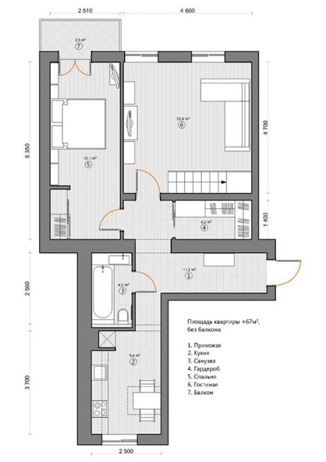 Оренда Квартира 1-кімнатна, 4/4 поверх на Пирогова ул., 4 Київ - фото 12