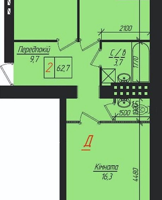 Продаж 2к квартири 65.7 кв. м на вул. Глибока Долина Тернопіль - фото 5