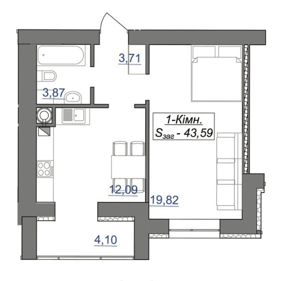 Продаж Квартира 1-кімнатна, 1/10 поверх Івано-Франківськ - фото 2