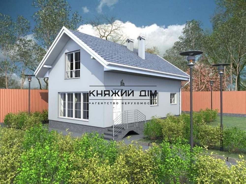 Без комісії!!! Будинок у Скандинавський стиль 105 м2 2 поверхи, без внутрішнього оздоблення 10 соток Бориспільський р-н с. Сулимівка Сулимівка (Бориспільський район) - фото 1