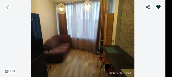1-room apartment for rent at Akhmatovoy 32/18 Poznyaki. Видовая. light warm Kiev