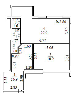 Двухкомнатная квартира в новострое ЖК Акварель4 Одеса