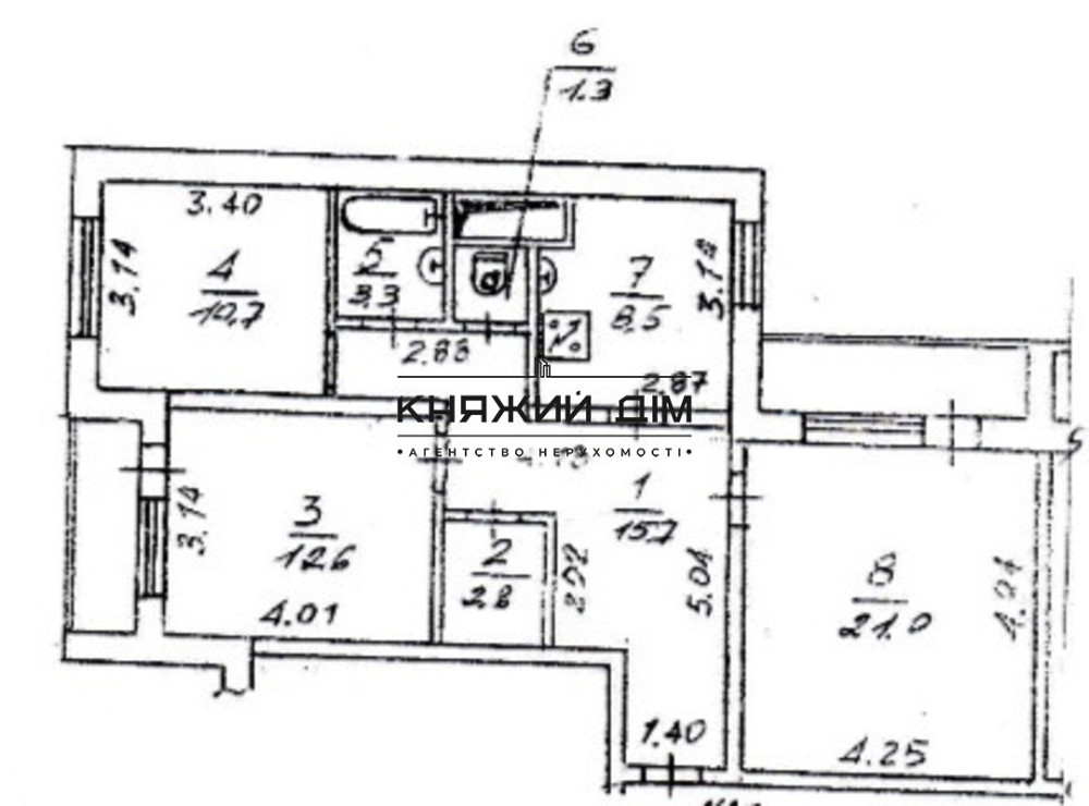 Продаж Квартира 3-кімнатна, 16/16 поверх на Кадетский гай ул. Киев - изображение 8