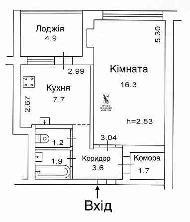 Продаж Квартира 1-кімнатна, 2/16 поверх на Мілютенка вул., д. 17а Kiev