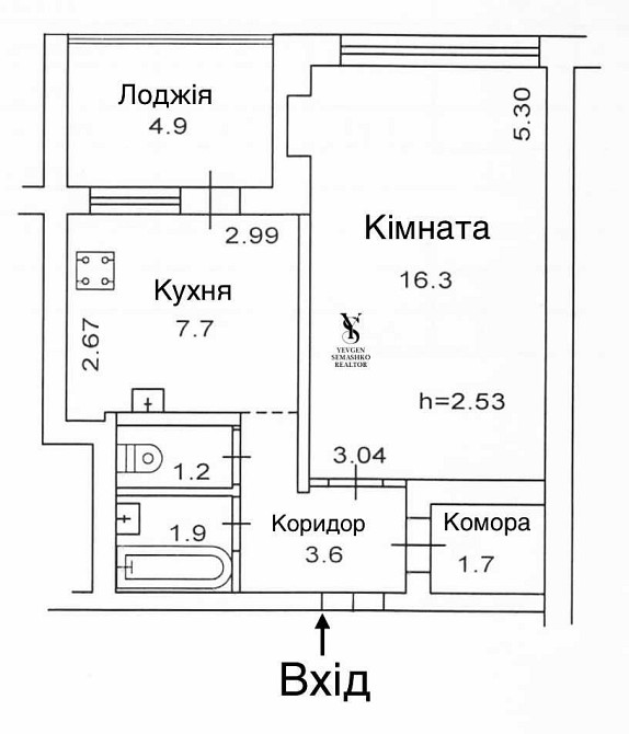 Продаж Квартира 1-кімнатна, 2/16 поверх на Мілютенка вул., д. 17а Kiev - photo 2