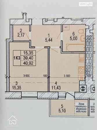 Продаж Квартира 1-кімнатна, 6/10 поверх на Соснова Vinnytsya