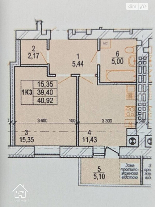 Продаж Квартира 1-кімнатна, 6/10 поверх на Соснова Вінниця - фото 2