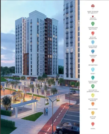 For sale 1-room Apartment 40.2 sq.m ЖК Одеса сити Odessa