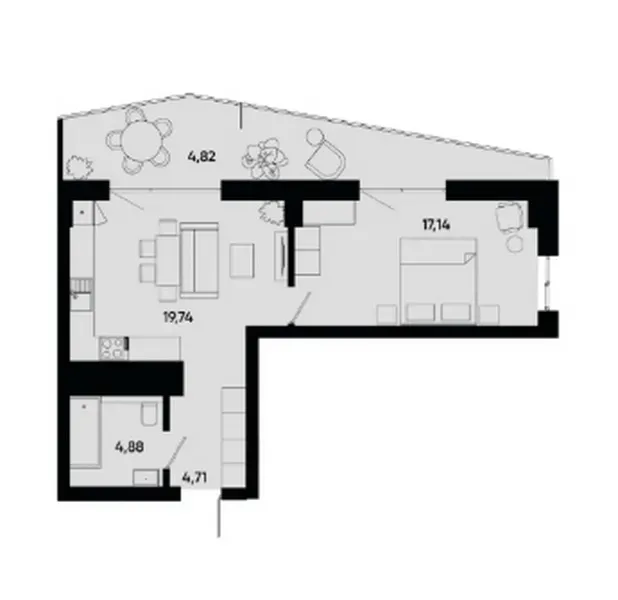Продажа 1к Квартира 51.3 кв.м малоголосківська 12 Львов - изображение 7