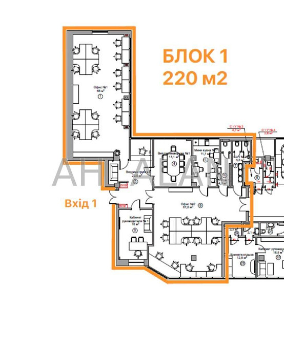 Оренда офісне приміщення на Казарменна вул., 4Г приміщень - 4, поверх - 5/8 Київ - фото 16
