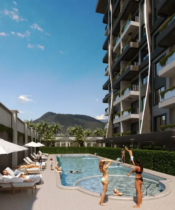 Квартира за кордоном 43 кв.м 1 кімн. 1-й поверх м. Газіпаша, на Hayat Dream Homes Gazipaşa Газіпаша - фото 1