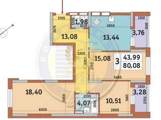 Продаж Квартира 3-кімнатна на Кадетский Гай ул., 10 Kiev