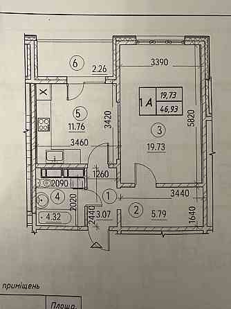 Продаж Квартира 1-кімнатна, 23/24 поверх на Коноплянська вул., д. 22 Kiev