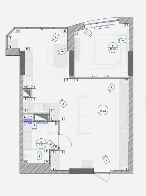 Продаж Квартира 2-кімнатна, 21/23 поверх на Генерала Шаповала вул., д. 20 Київ - фото 18