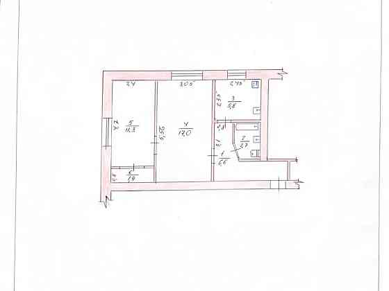 Продаж 2к Квартира 45 кв.м провулок  Тютюновий Zhytomyr