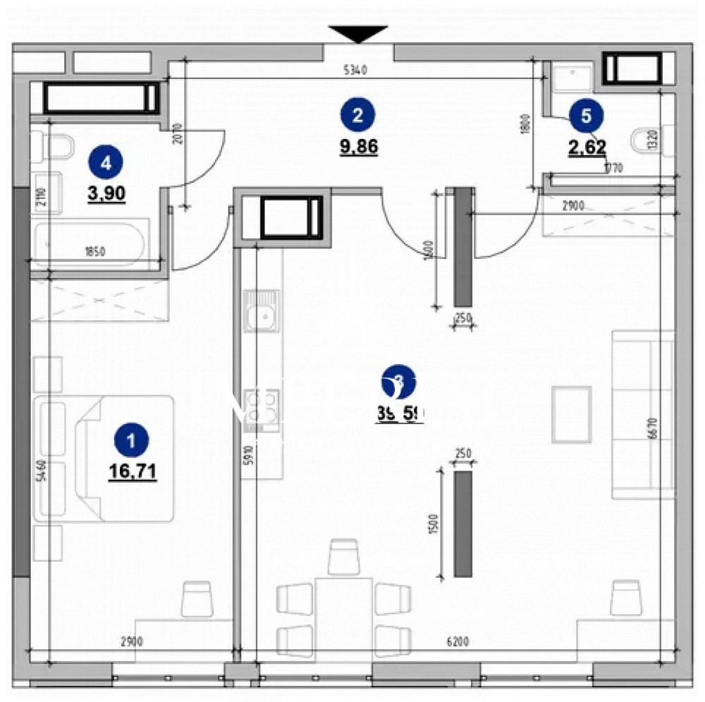 Продаж Квартира 1-кімнатна, 18/26 поверх на вул. Андрія Верхогляда Київ - фото 3