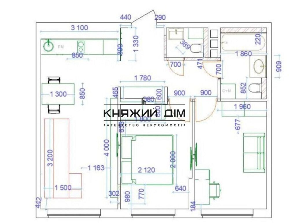 Продаж 2 кімнатної квартири по Дніпровській набережна 18А ЖК Seven 21145498 Київ - фото 19