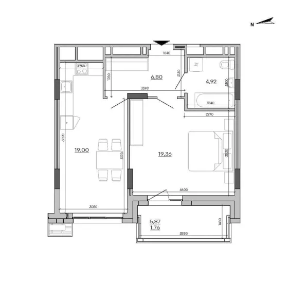Продажа 1к Квартира 51.84 кв.м Промислова Львов
