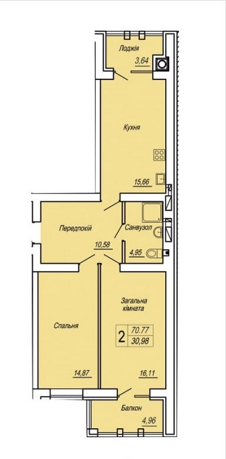 Продаж 2к Квартира 71 кв.м Героїв Десантників 19 Zhytomyr - photo 2