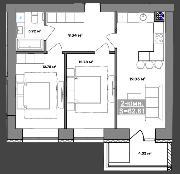 Продаж Квартира 2-кімнатна на вул Національної Гвардії Івано-Франківськ - фото 5