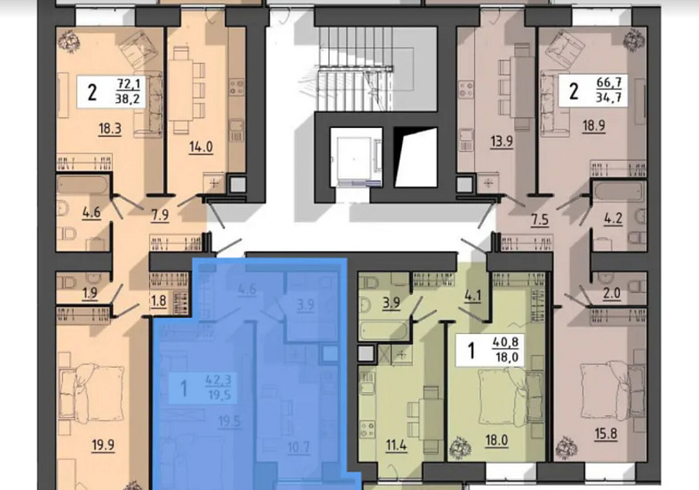 Продаж 1к квартири 42.3 кв. м на вул. Генерала Мирона Тарнавського Тернопіль - фото 3