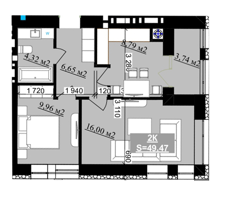 Продаж Квартира 2-кімнатна, 2/10 поверх на вул. Приозерна Івано-Франківськ - фото 4